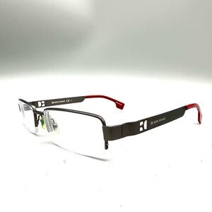 Boss Orange Eyeglasses BO 0007 Unisex Grey Semi-Rimless Metal Glasses Frames